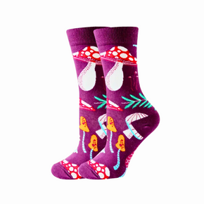 Carnaval Mushroom Print Socks