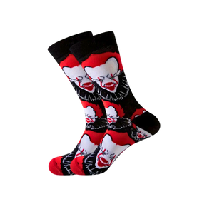 Red Clown Print Unisex Socks